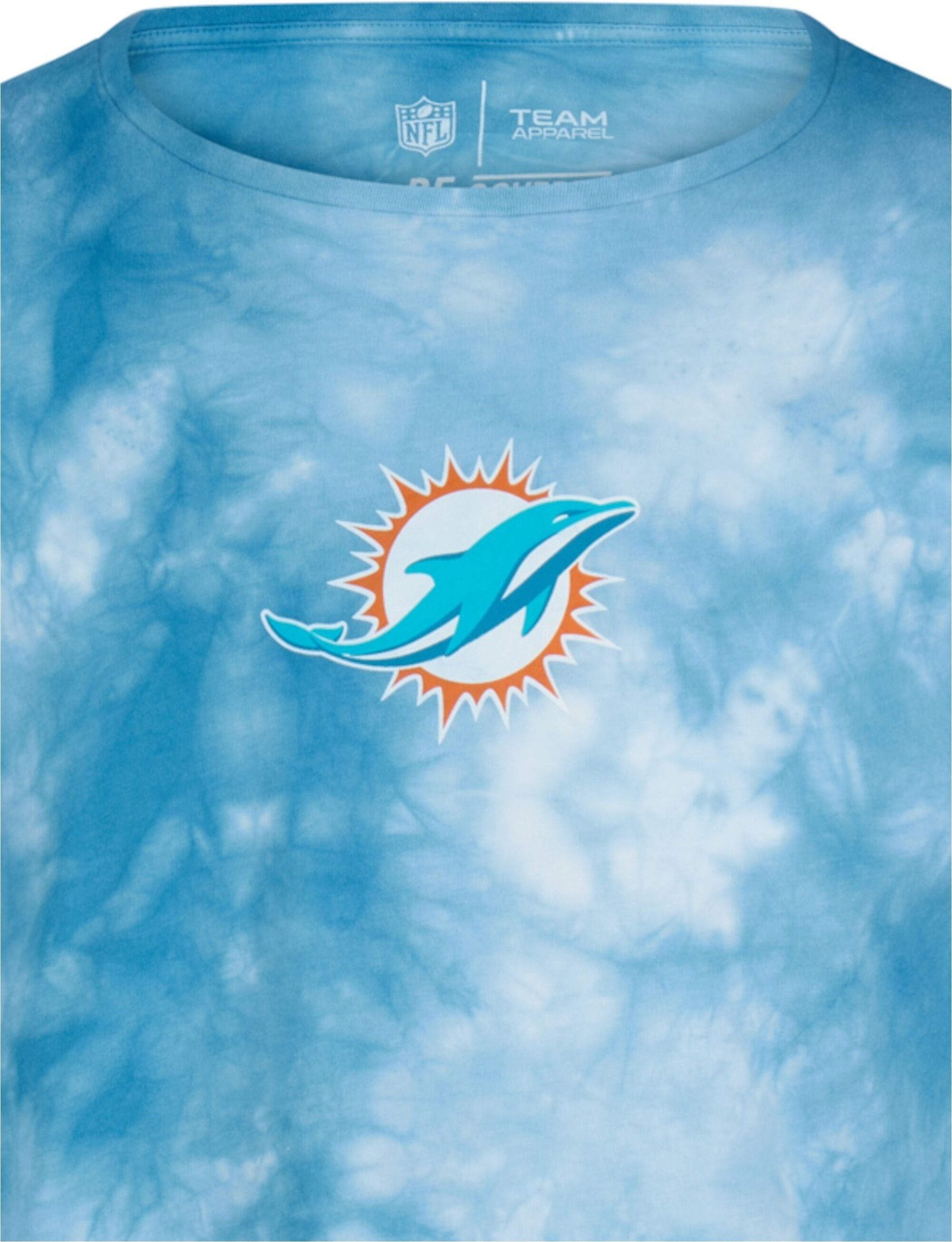T-Shirt RECOVERED "NFL Dolphins", Damen, Gr. XL, blau, 100% Baumwolle, bedruckt, Rundhals, Shirts T-Shirt, im zeitlosen Design