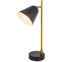 Tischlampe Tischleuchte Nachttischlampe schwarz gold Wohnzimmerlampe H 42,5 cm