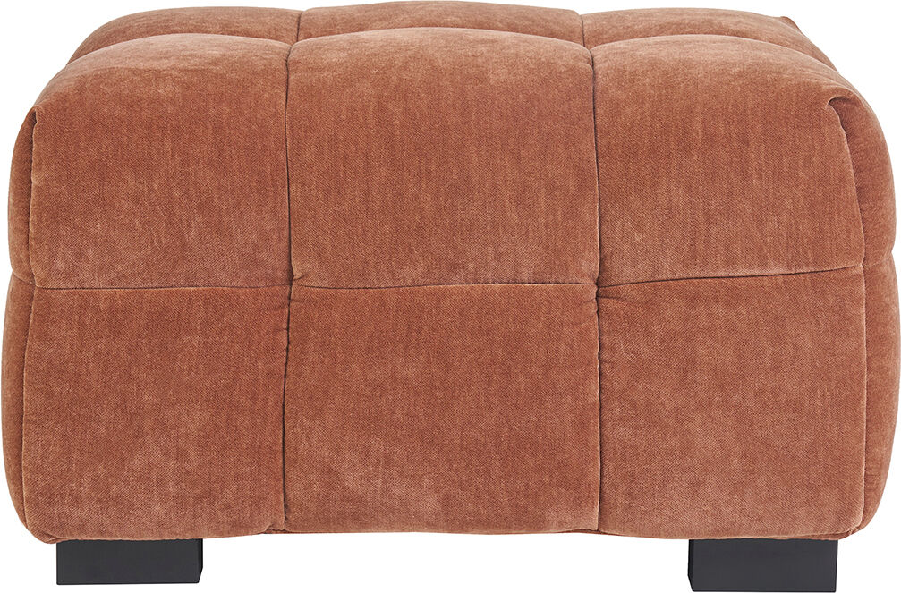 Miliboo Hocker Fußhocker Design aus Rostbraun Samteffektstoff CORTO