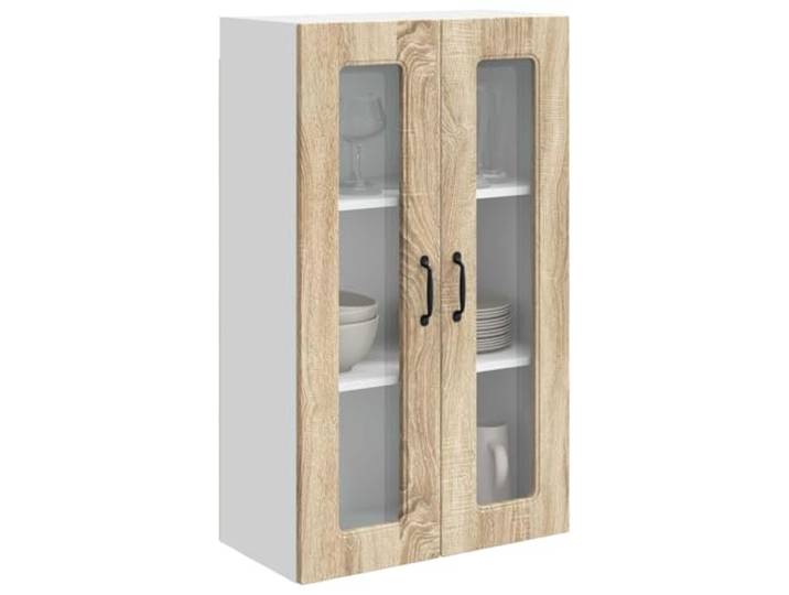 KTHLBRH Küchenschrank 60 cm Mehrschichtholz 3 Einlegeböden 2 Türen, 60 kg Kapazität, modernes Design, einfache Montage, großer Stauraum