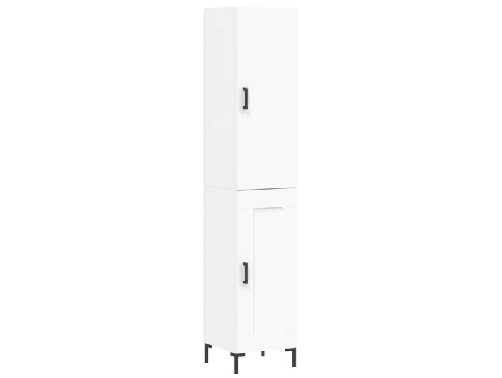 Bahut commode armoire bois blanche 34.5 x 34 x 180 cm