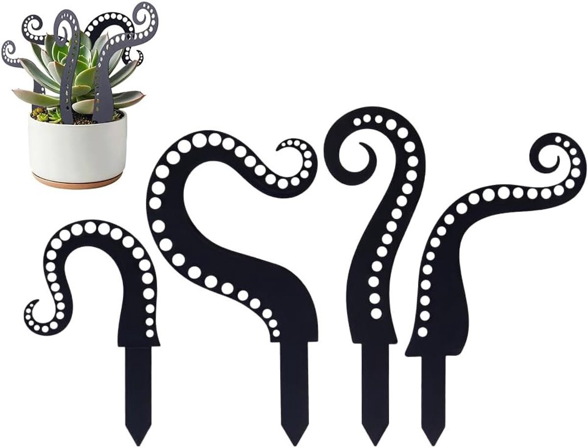 4 stuks lichtgevende octopus tentakel plantenstokken voor tuindecoratie en Halloween versiering