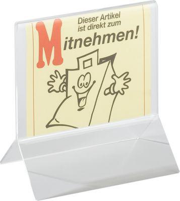 Tischaufsteller, Acryl, gerade, DIN A7 quer, 2 Stück