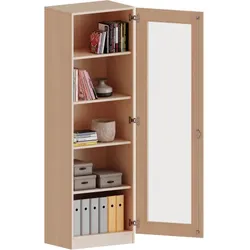 Schrank mit verglasten Türen, 5 Ordnerhöhen - Serie evo180