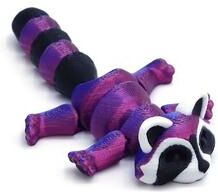 Inspire Curations 3D Printed Articulated Raccoon Toy Movable Fidget Desk Decor purple
