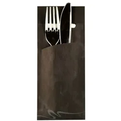 Papstar 520 Bestecktaschen schwarz, 8.5 cm