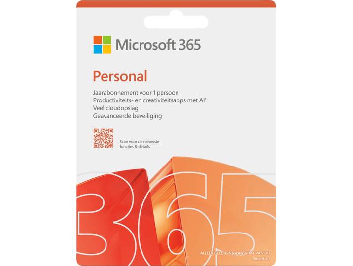 Microsoft 365 Personal Meertalig Abonnement 1 Jaar - Digitaal