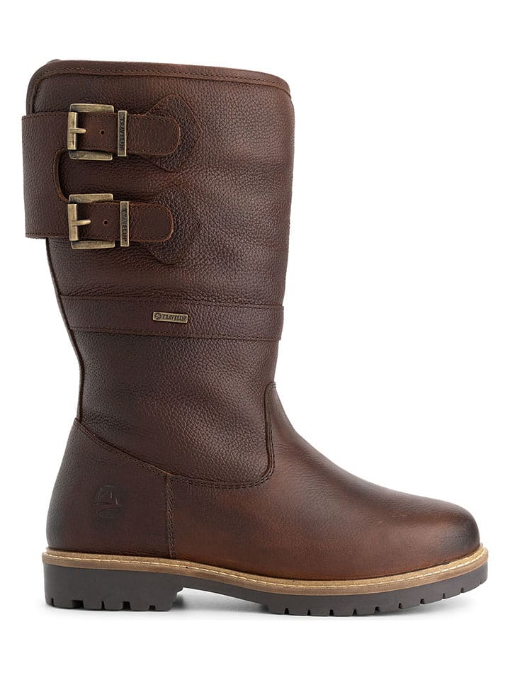 TRAVELIN' Leder-Boots "Dawson" in Braun - 39