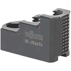 Röhm Umkehr-Aufsatzbacken 210, 3-Backen-Satz, gehärtet, Spitzverzahnung 60° - 154676
