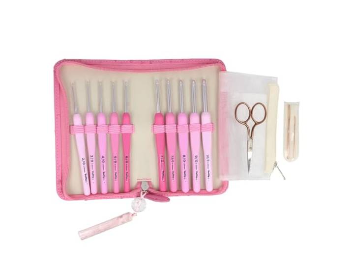 Tulip Etimo Rose soft-grip crochet hook 1 piece pink