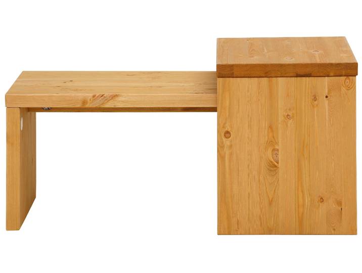 Couchtisch HOME AFFAIRE Leinz, Tbeistelltisch, Tisch, Kaffeetisch , beige (natur), B:40cm H:50cm T:50cm, Tische, Couchtisch, aus Kiefer, Tischplatten in zwei Stärken erhältlich, Breite 100 cm