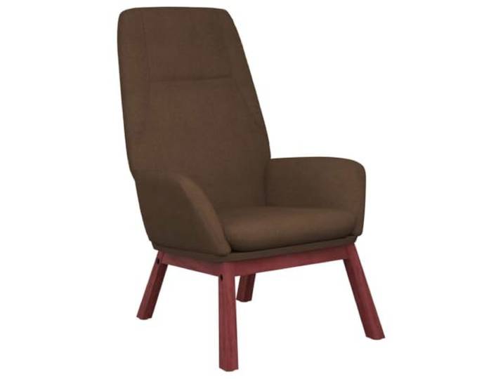NLQMSU Relaxsessel, braun, Stoff mit Metallgestell Füße aus massivem Gummibaumholz, atmungsaktiver Stoff, langlebig, Wohnzimmer, Esszimmer, Raum, Freizeit