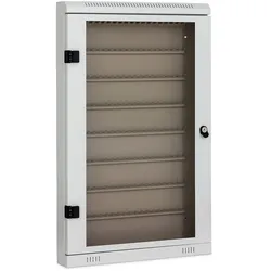 Verglaster Schlüsselschrank, für 160 Schlüssel, grau