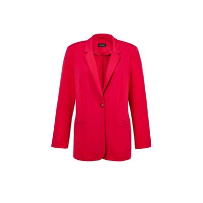 Jackenblazer GOLDNER "Damenblazer mit Reverskragen und Paspeltaschen", Damen, Gr. 42, rot, Obermaterial: 48% Polyamid PA. 40% Viskose CV. 12% Elasthan EL., Gerade, Blazer, mit formgebenden Teilungsnähte