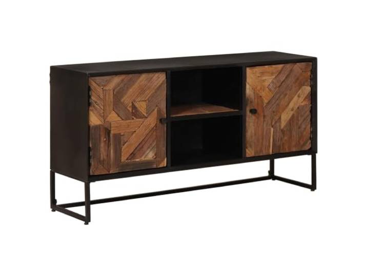 PUGYNBK Sideboard 105 x 30 x 55 cm aus recyceltem Holz Vielseitige Aufbewahrung, vielseitiger Stil, Montage erforderlich, Innengebrauch im Wohnzimmer