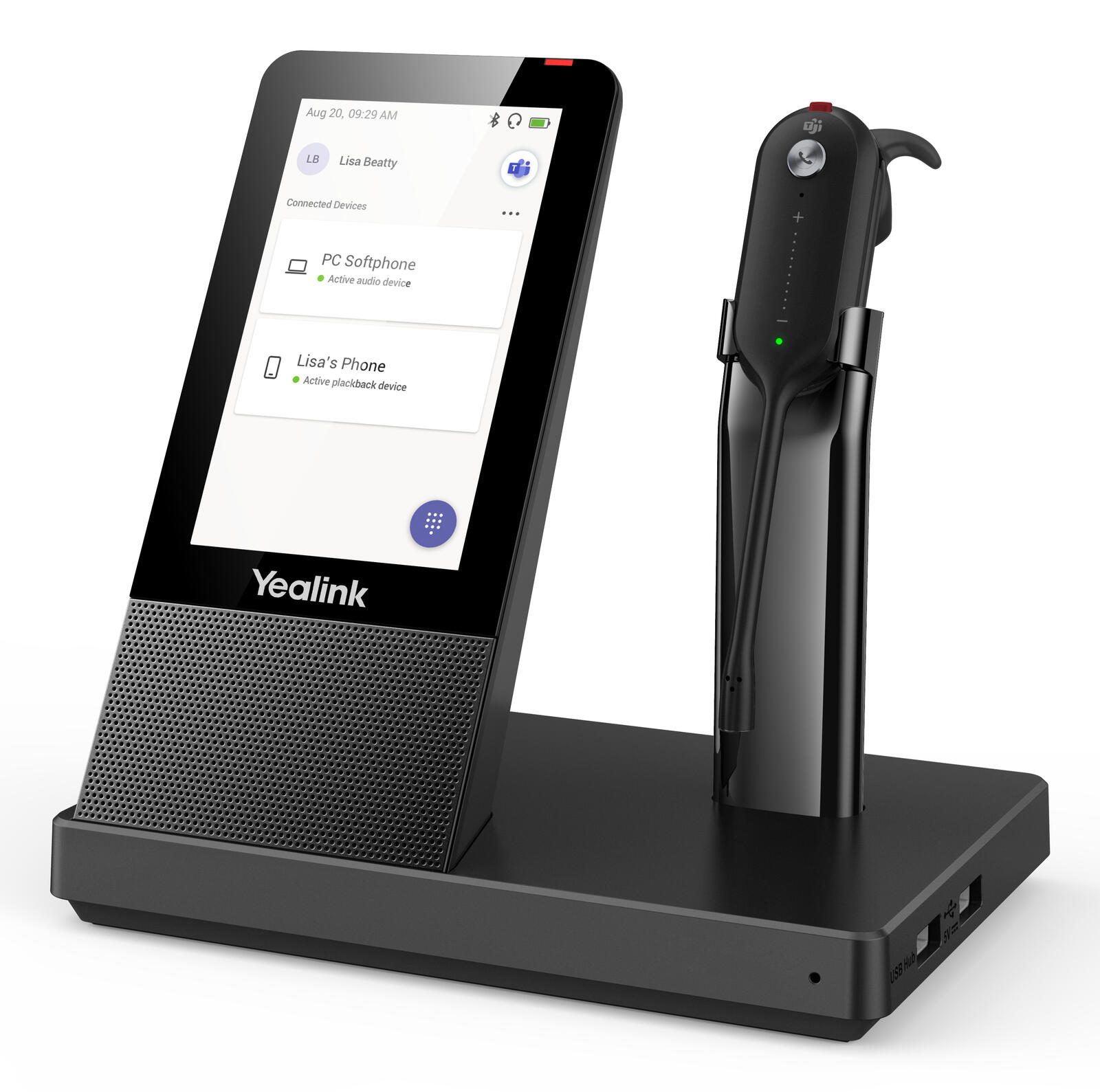 Yealink WH67 Headset im Ohr - DECT/Bluetooth für Teams 1308040