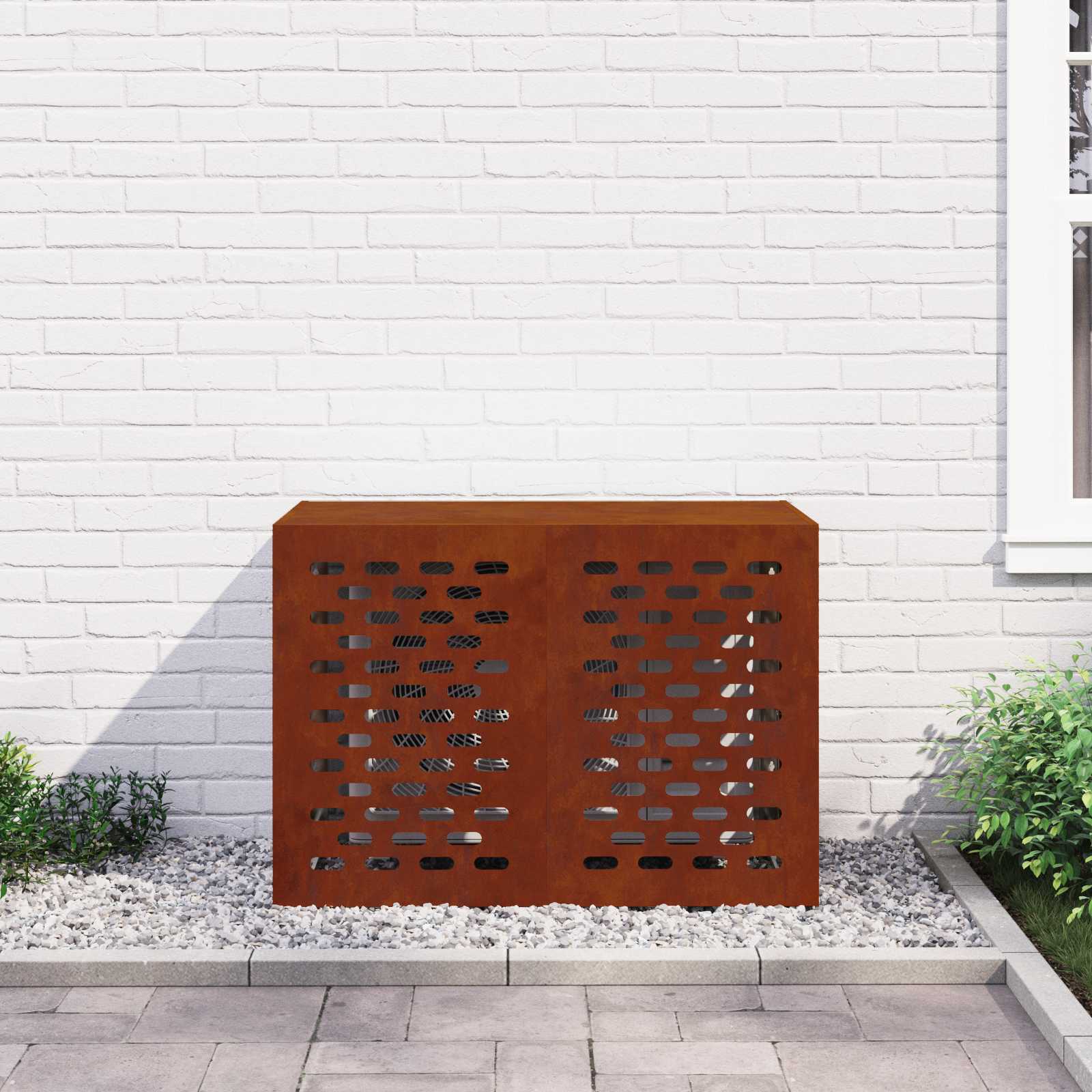vidaXL Housse de climatiseur Rouillé 100 x 50 x 70 cm Acier galvanisé