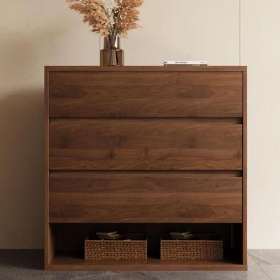 The Right Path Mid Century Modern 3 Drawer Side Table With Open Storage
