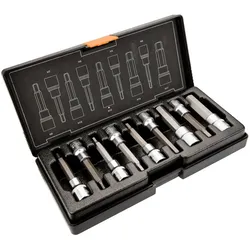 Neo, Bits, Sechskant 1/2" H4-H17 Innensechskant-Steckschlüsselsatz lang 9-teilig (08-706)
