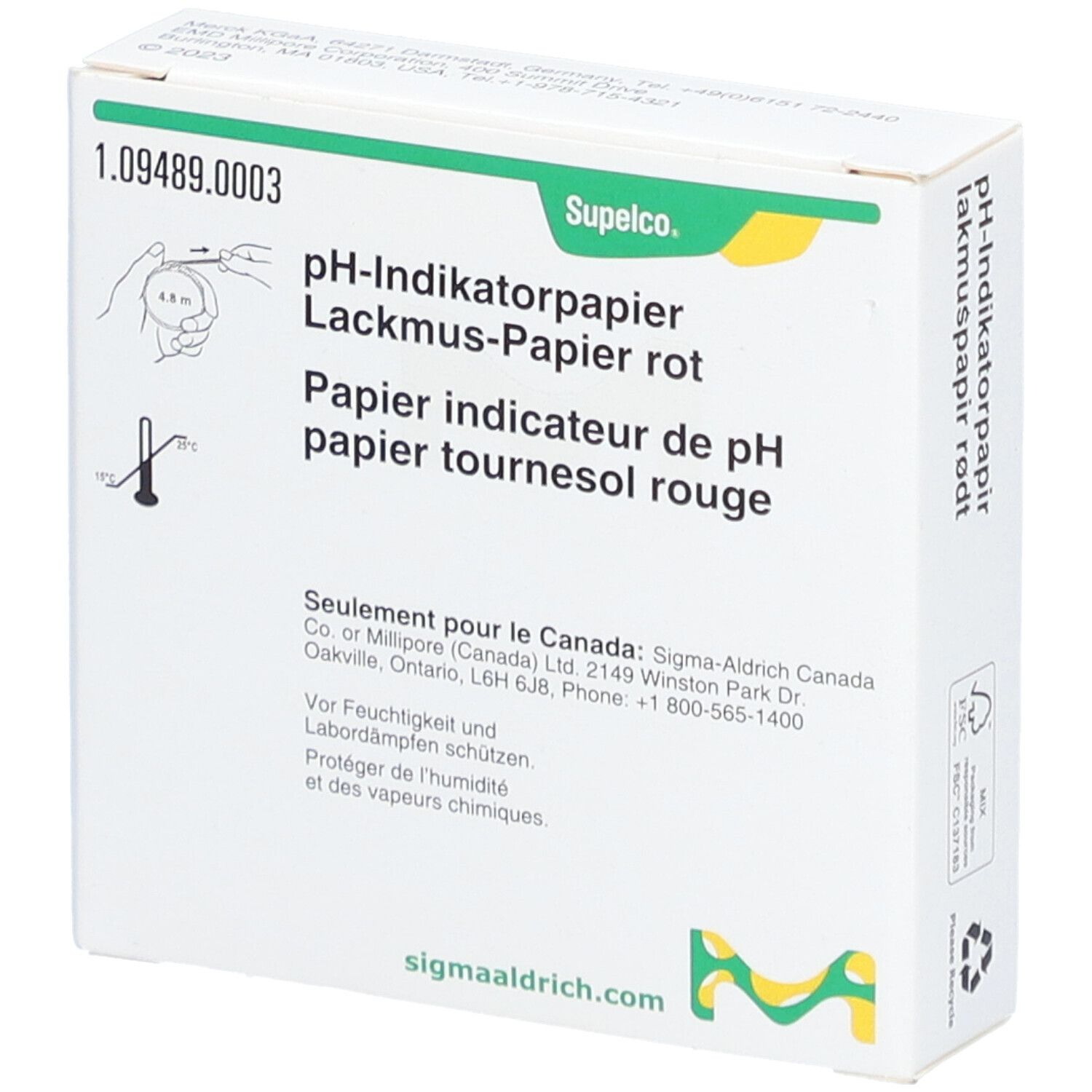 Lackmuspapier rot Rolle 1 St Test