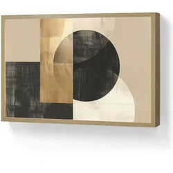 WANDLEUCHTE MIT AKKU Abstrakt - Modern - Schwarz - Gold Beleuchtung 60x40 cm Wandlampe