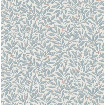 Advantage Winter Berry Blue Vine Wallpaper