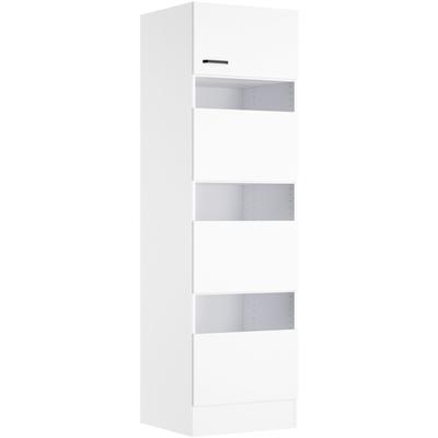 Hochschrank OPTIFIT "OPTImulti", weiß (weiß, weiß), B:60cm H:210cm T:57,1cm, Holzwerkstoff, Schränke, Hochschrank, Breite 60 cm, mit 4 Türen, einfache Wäschesortierung