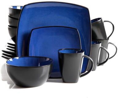 Gibson Home Modern Duotone Squared16pc Dinnerware Set