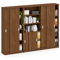 Schrank-Set MIRELLI, Typ IX – Nussbaum