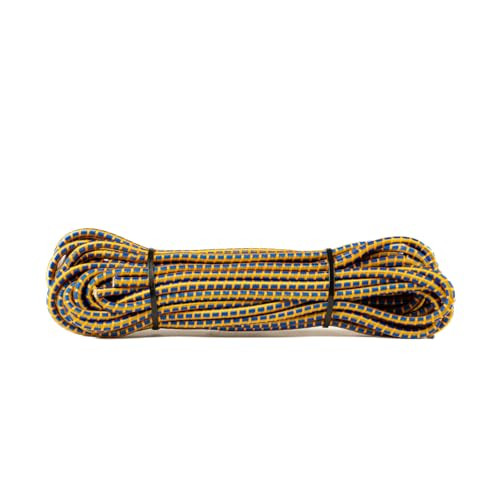 SNURO Elastisch rond touw 6mm x 10m Kleurenmix - Weerbestendig en extra sterk bungeekoord