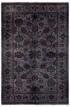 "Overton Hand Knotted Wool Vintage Inspired Modern Contemporary Overdyed Gray Area Rug - 3' 4"" x 5' 0"""