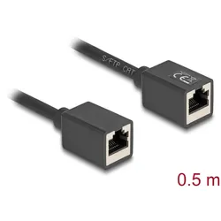 DELOCK Verlängerungsk. Kupplung RJ45 BU/RJ45 BU S/FTP 0,5m