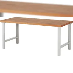 PROREGAL Werkbank Serie 7000 - Modell 7000 | HxBxT 84x200x90cm | Lichtgrau | Arbeitstisch Werktisch