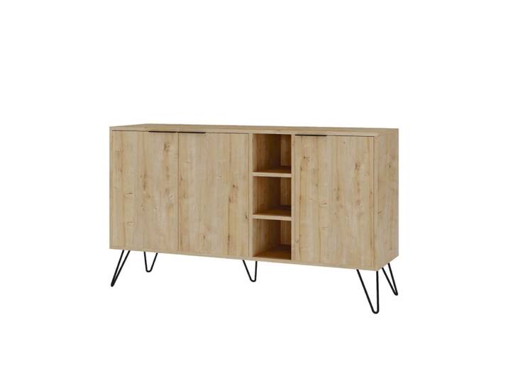 Buffet 3 niches et 3 portes - l142 cm - chêne