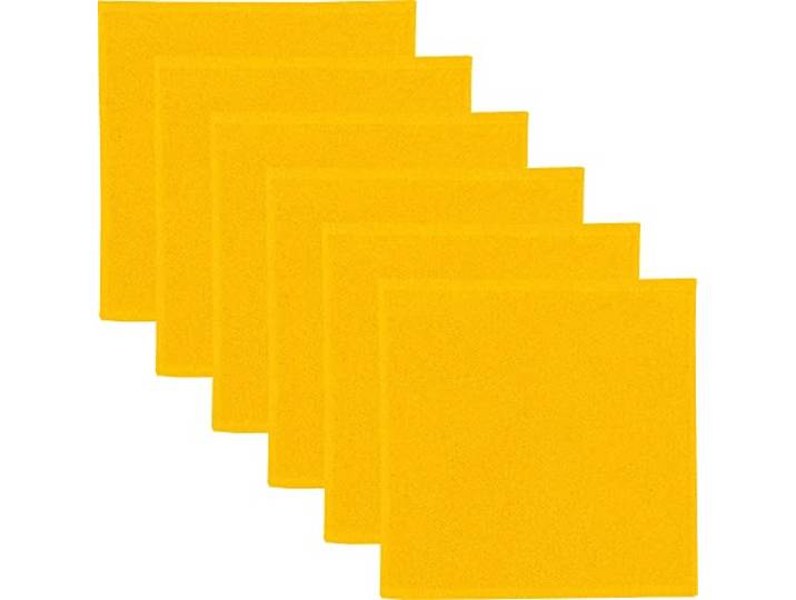 Erwin Müller Reinigungstuch, Putztuch, Putzlappen, Spültuch 6er-Pack curry Größe 25x25 cm - 100% Baumwolle, zum Spülen oder Staubwischen, robust und langlebig, mit Frottierseite