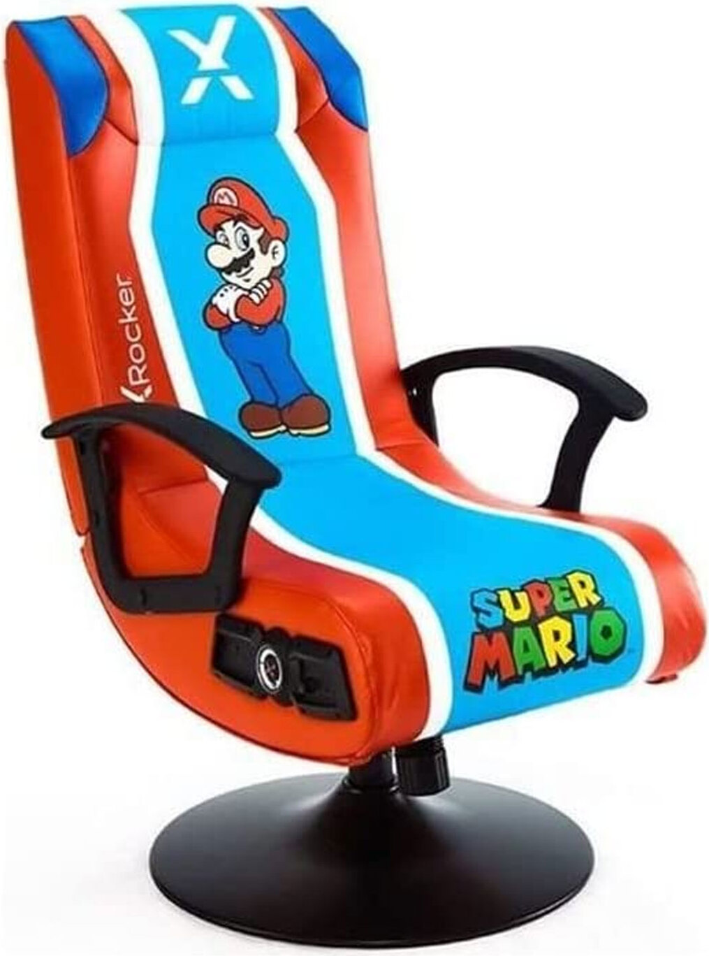 X Rocker Nintendo Mario Joy, Konsolen-Gamingstuhl, Schwarz, Mehrfarbig, Kunstleder, Mehrfarbig, Kunstleder