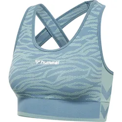 HUMMEL hmlMT SAGA SEAMLESS SPORTS TOP north atlantic/blue surf melan XS