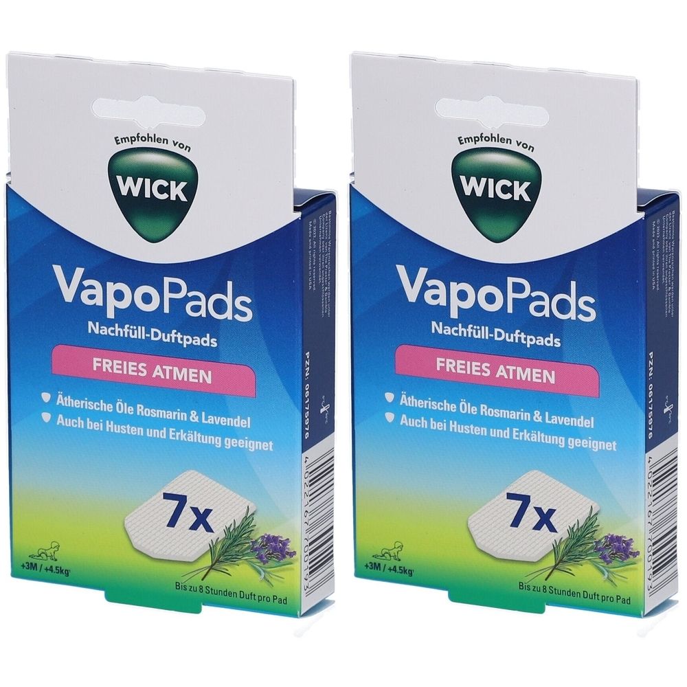 Wick VapoPads 7 Rosmarin Lavendel Pads Wbr7 2x 2x7 St Tücher