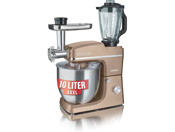 Heinrich´s Küchenmaschine, 1500 W, 10,00 l Schüssel, 6 Geschwindigkeiten, Multifunktional, XXXL