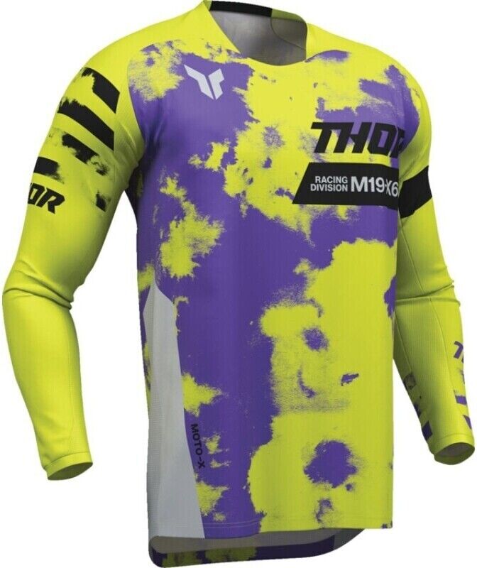 Maglia Moto Cross Enduto Thor Launchmode Bleach Grigio Giall taglia M