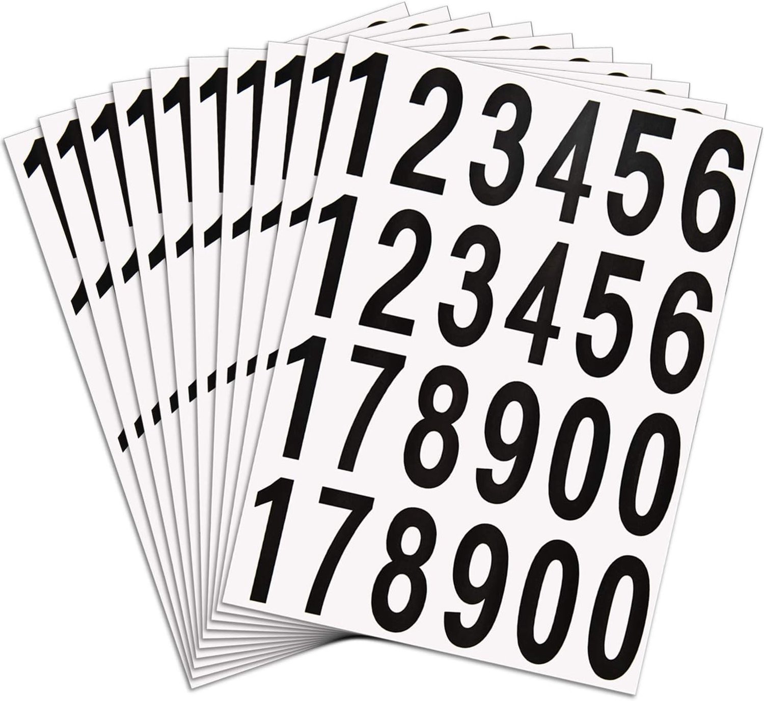 Zelfklevende Vinyl Cijfer Stickers - 10 Vel van 5 cm voor Postbus, Decoratie en Labels