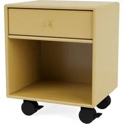 Dream Nachtschrank senffarbig auf Rollen