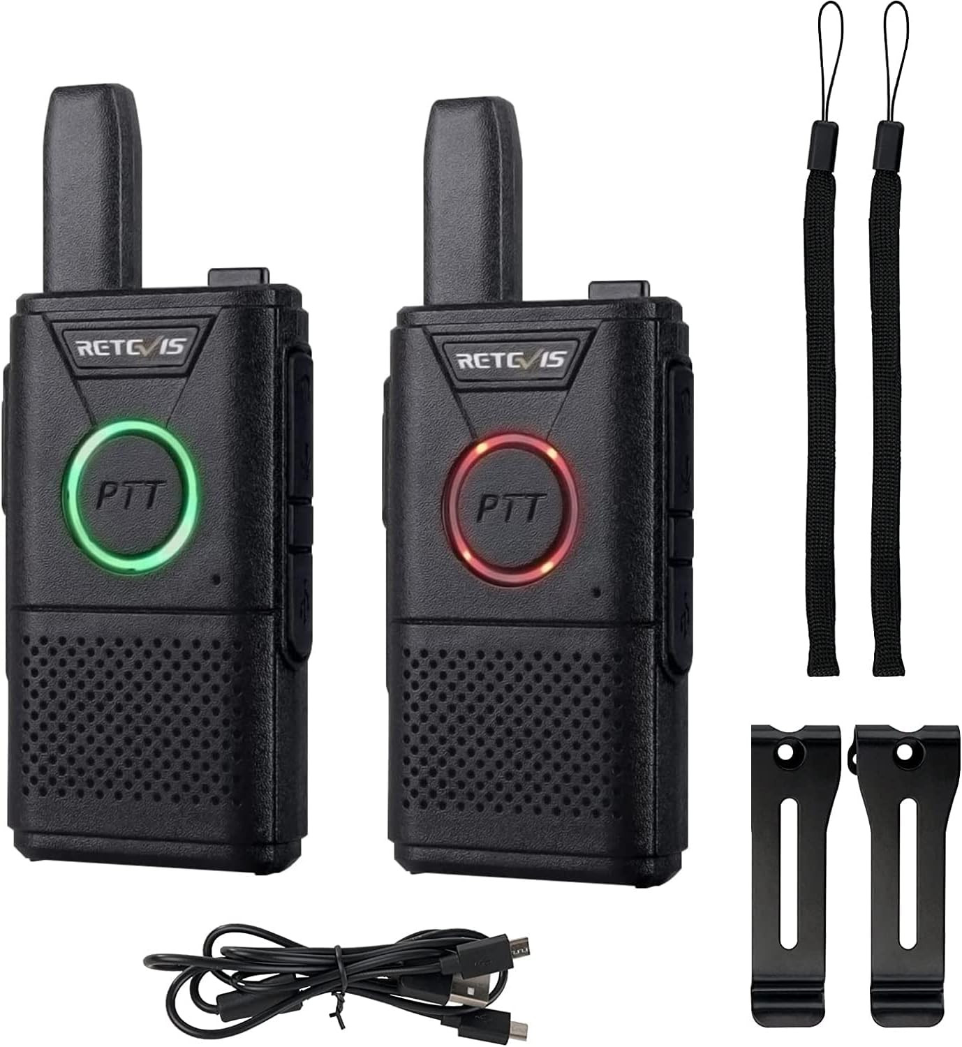 Retevis RT618 Kinderloopradio, 1 paar, zwart