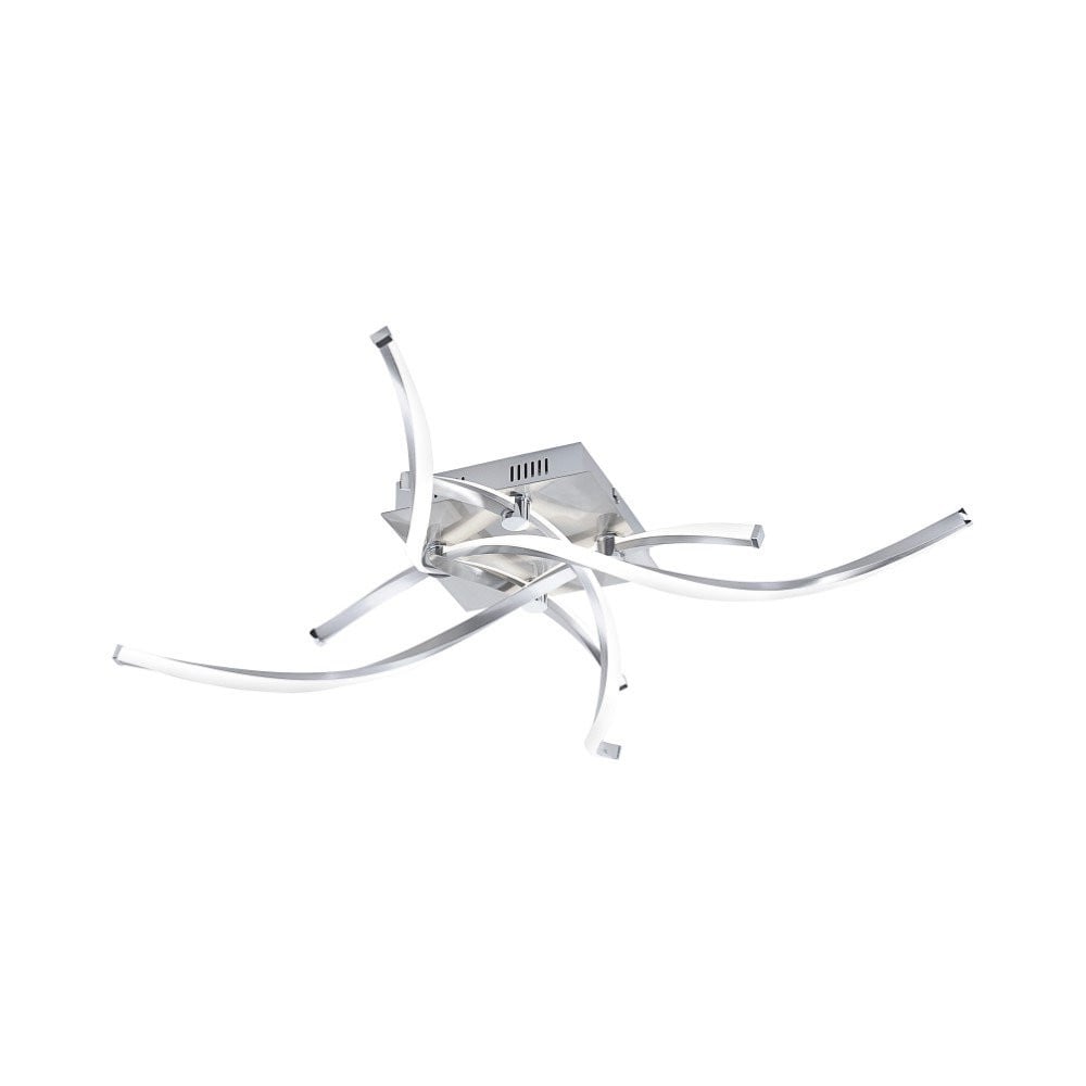Paul Neuhaus Polina Design plafondlamp zilver met warm wit LED-licht