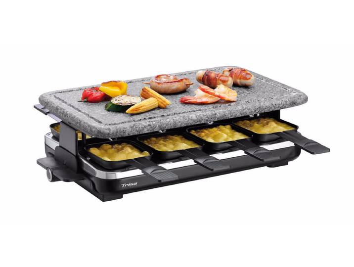 Trisa Hot Stone 8er-Raclettegerät – Raclette Ofen/Raclette Grill – schwarz