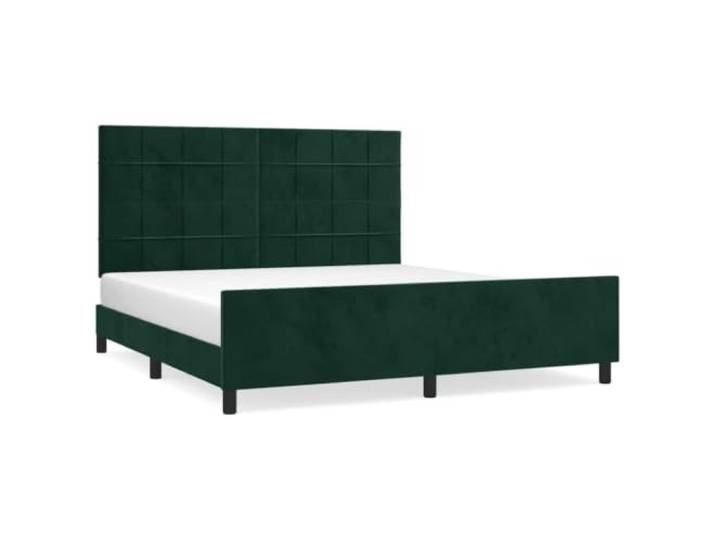 PUGYNBK Bettgestell mit Kopfteil aus Samt, 180 x 200 cm Höhenverstellbar, stabile Füße, Holzlatten, geeignet für Matratzen