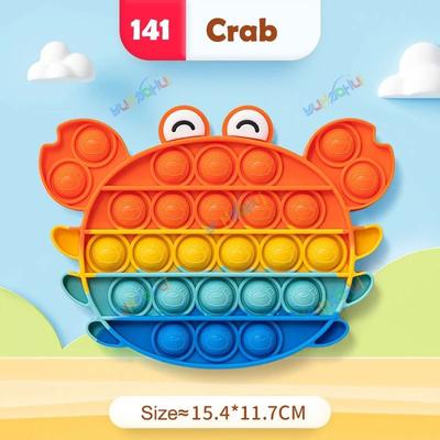 Uplifted Finds Rainbow Pop Bubble Fidget Toy Stress Relief Silicone crab