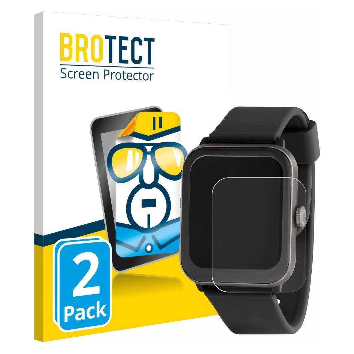 Brotect Schutzfolie für Sector Smartwatch S-08 Displayschutz Displayschutzfolie Folie Klar Transparent (1861313)