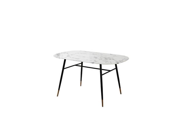 Livetastic Esstisch, Weiß, Schwarz, Metall, Glas, rechteckig, konisch, 90x77x140 cm, Esszimmer, Tische, Esstische, Glastische