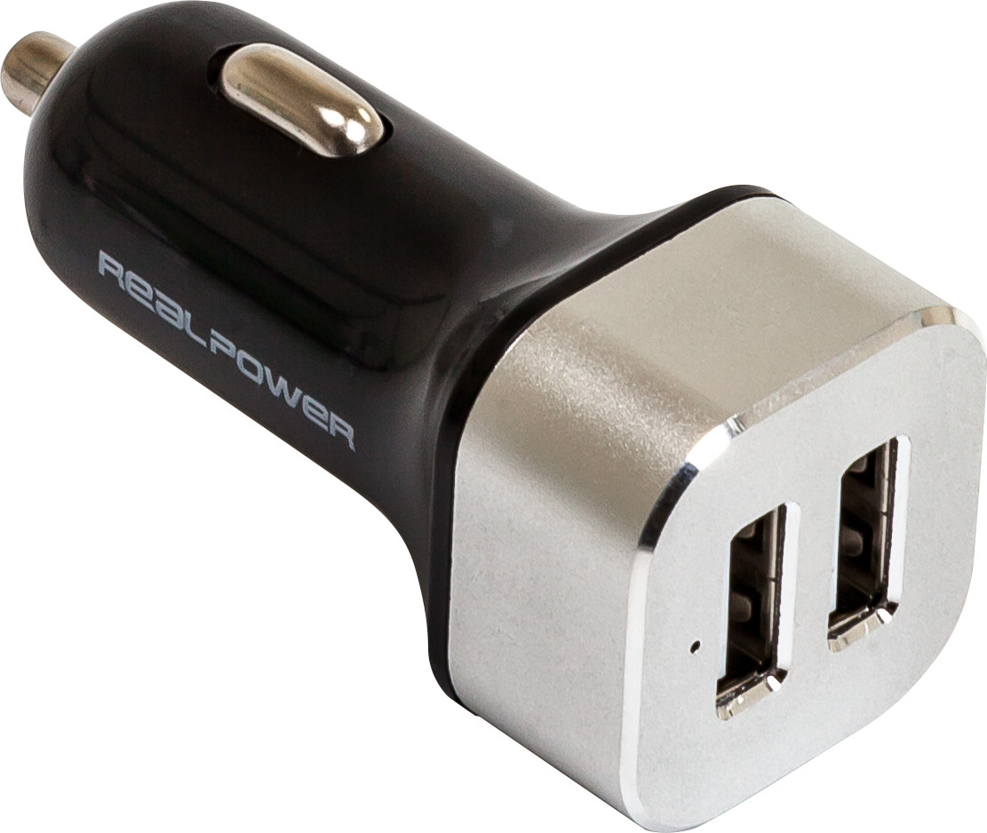 RealPower 176635 USB-autolader met 2 poorten